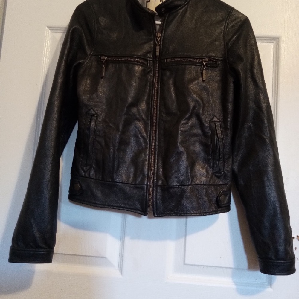 Black  Mike  Gonzalez Leather Jacket